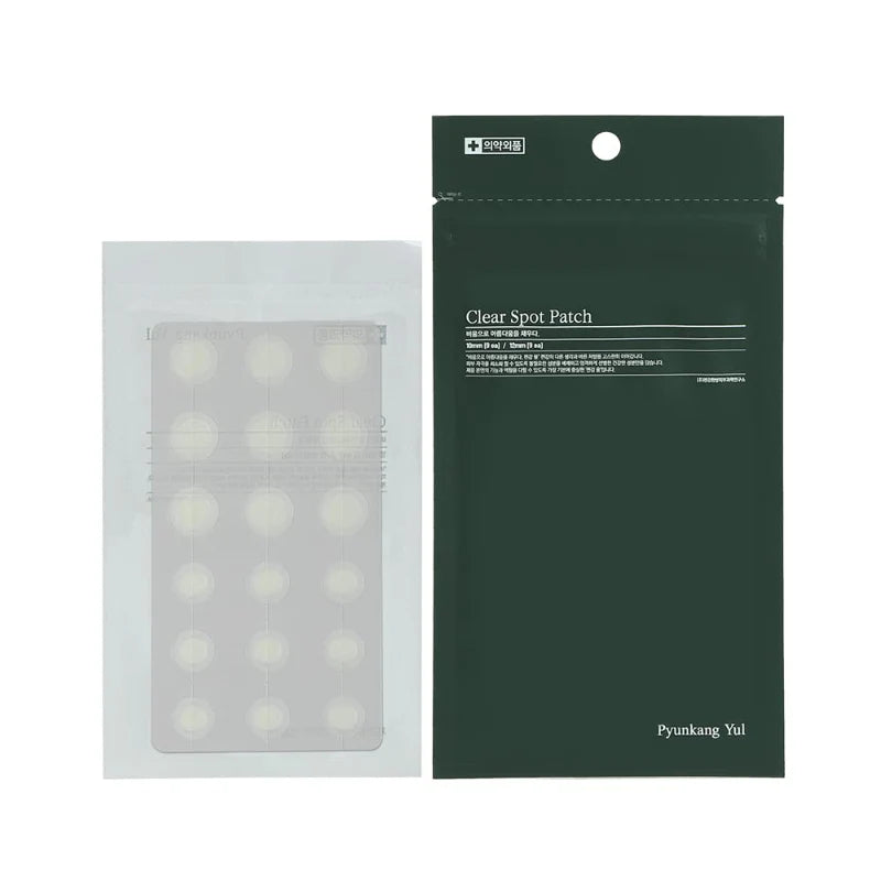 Dark green package of Pyunkang Yul Clear Spot Patch on a white background