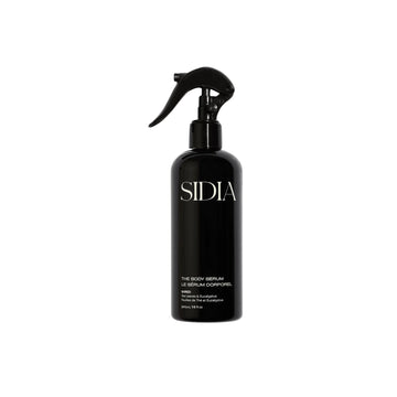 Black spray bottle with 'SIDIA' branding on a white background