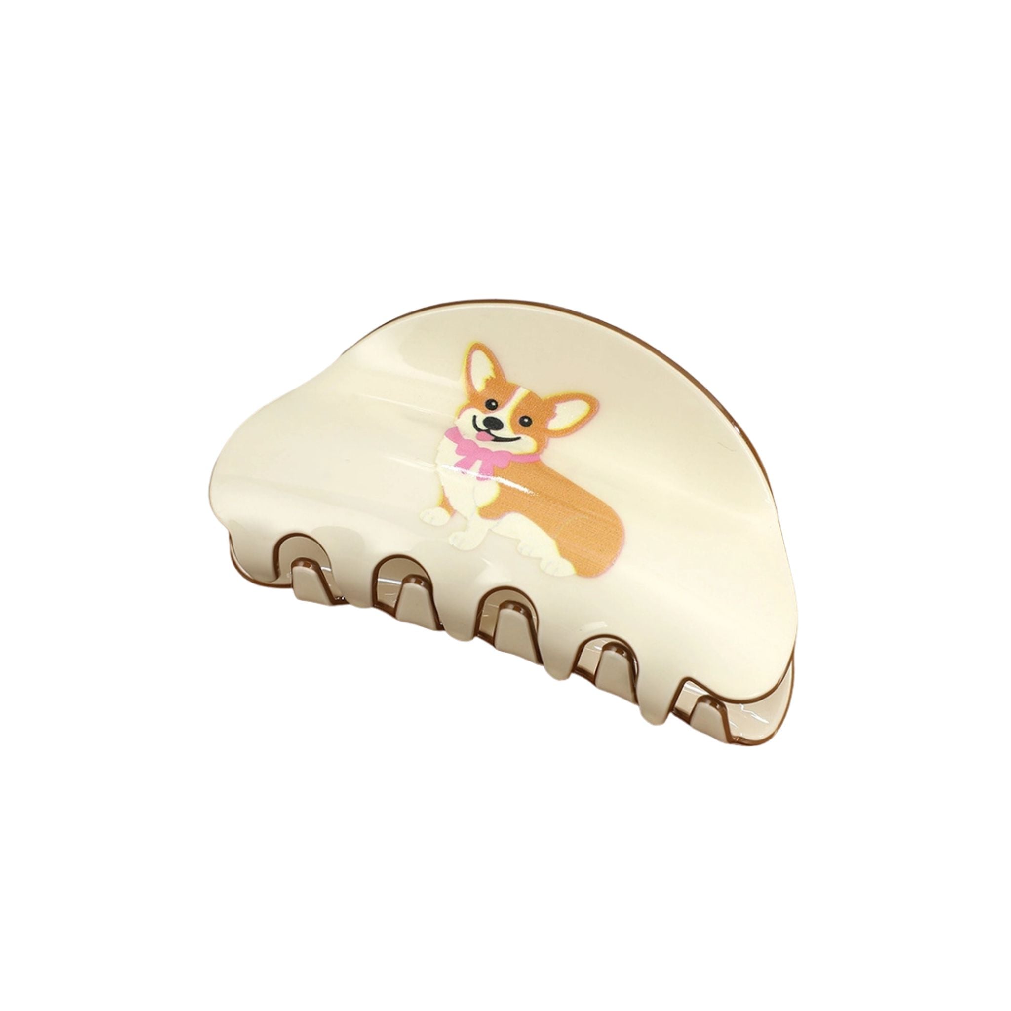 Hair clip with a dog design on a white background