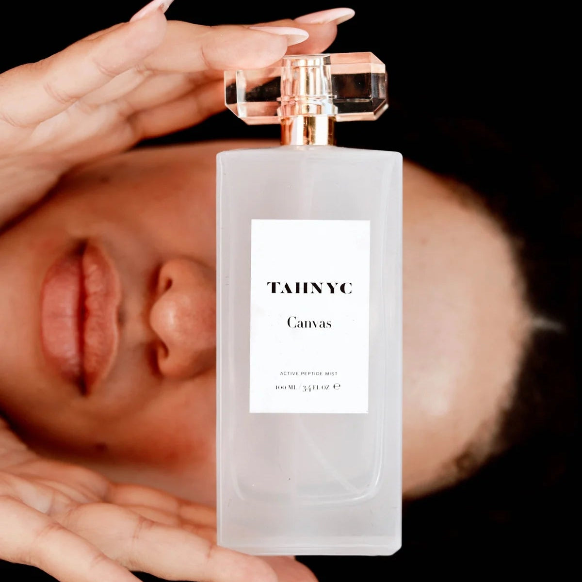 The Pharmacy Lab luxury skincare featuring TAHNYC Canvas Active Peptide Mist for dewy and nourished skin