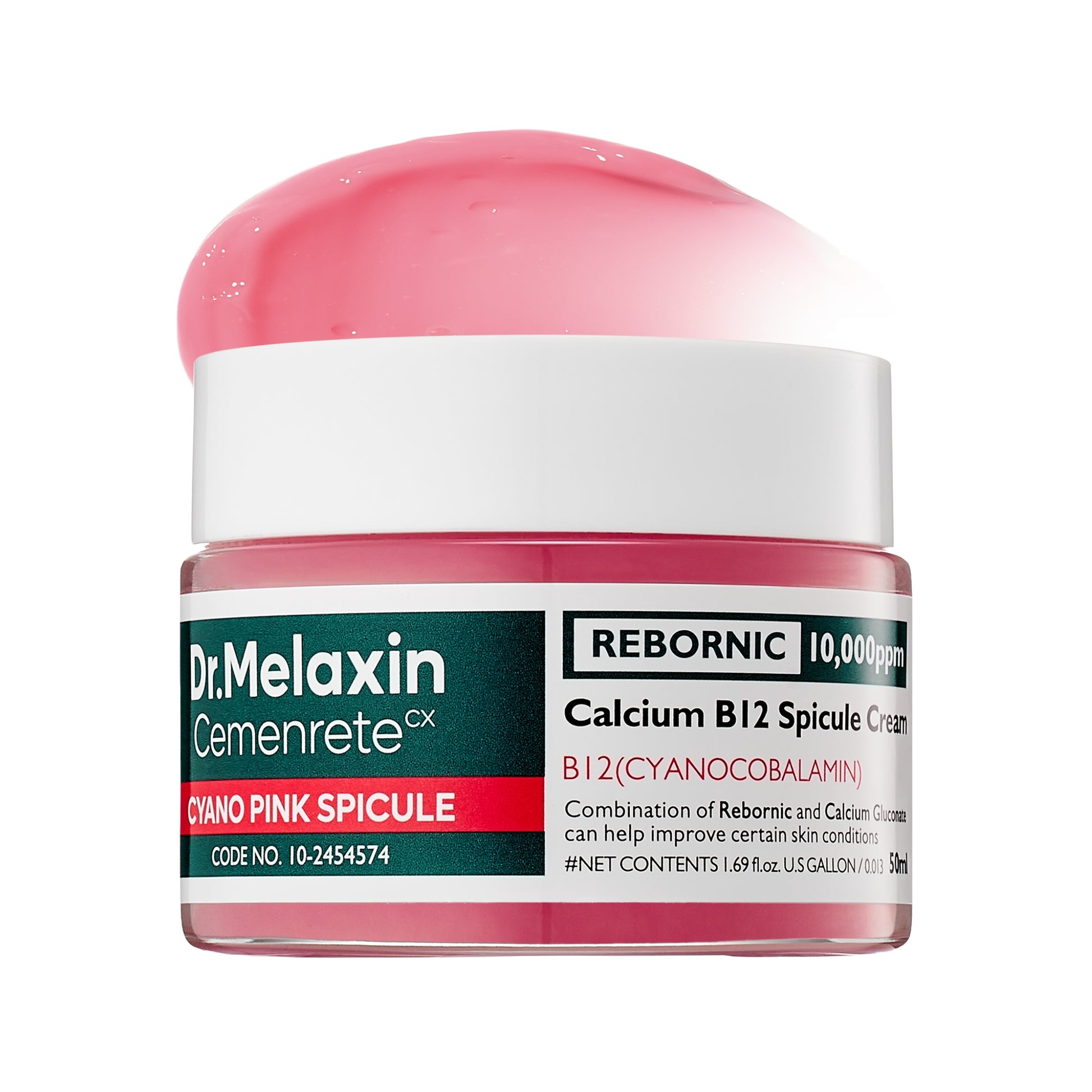 Main product shot of Dr. Melaxin Cemenrete CX Cyano Pink Spicule Cream featuring Vitamin B12 formula – The Pharmacy Lab.