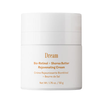 Skincare cream jar labeled 'Dream' on a white background