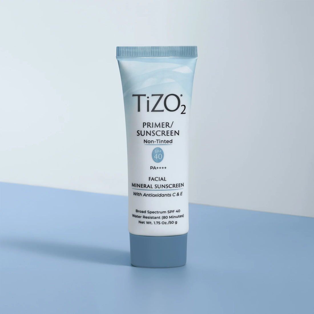 Tizo2 sunscreen tube on a white background