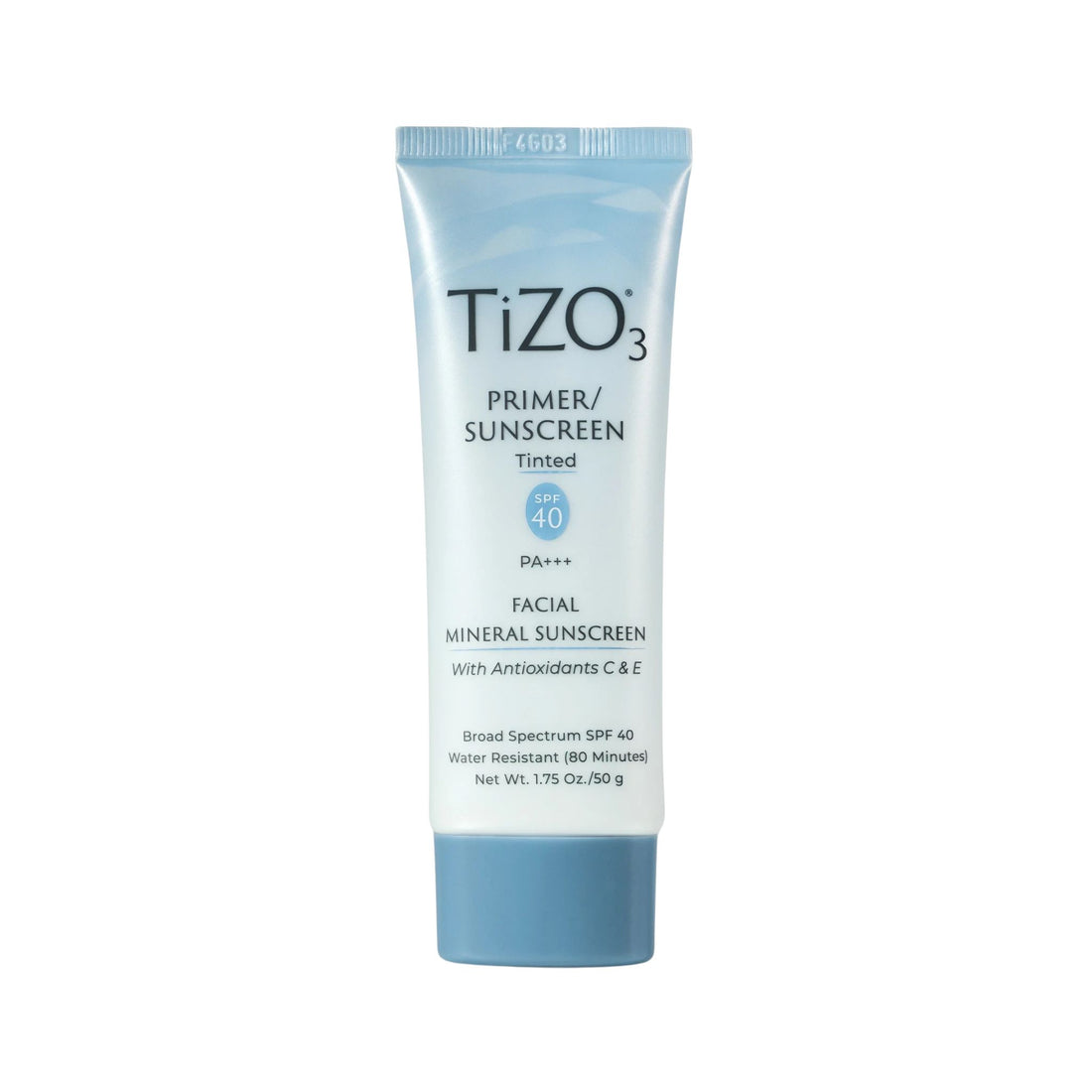 Tizo3 sunscreen tube on a white background