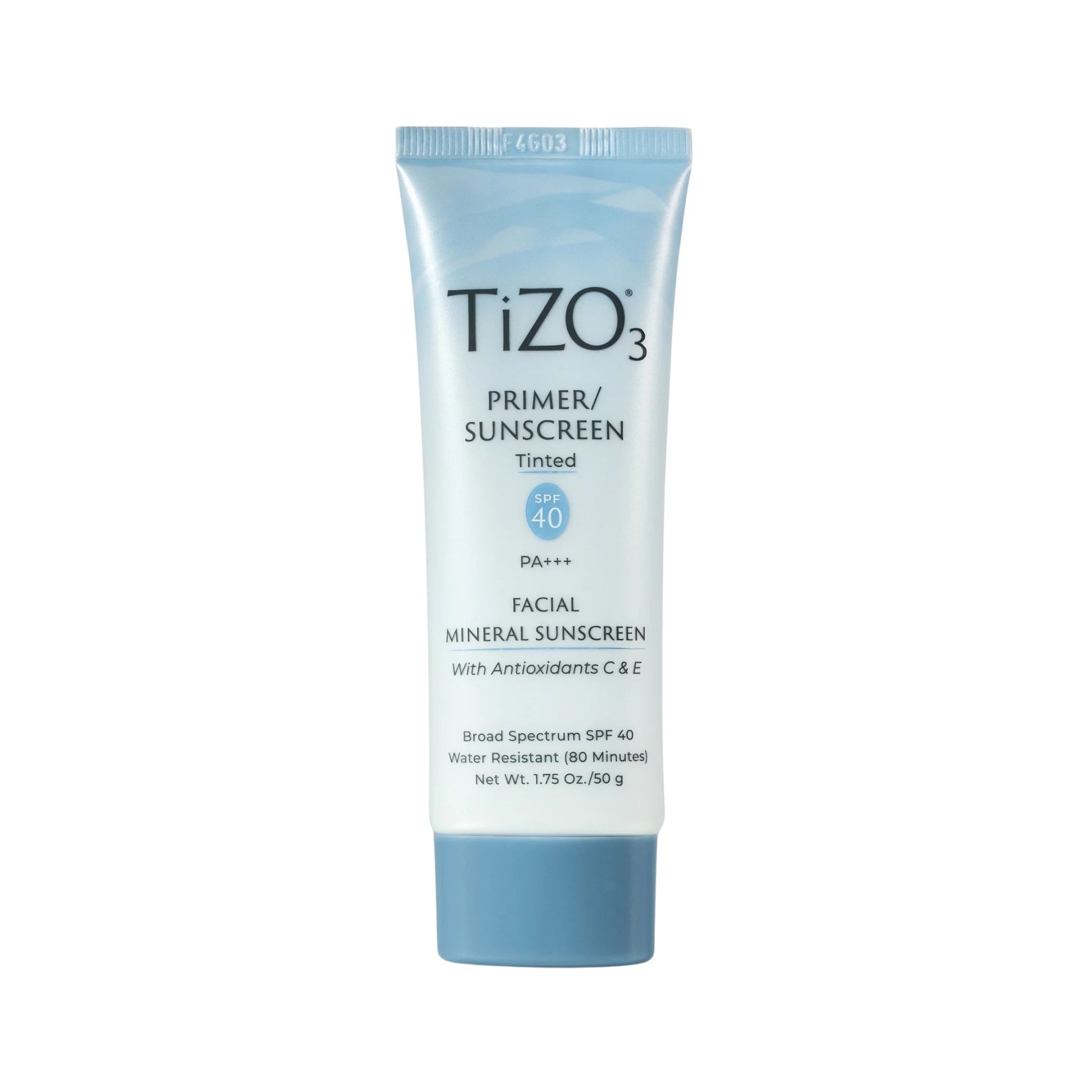 Tizo3 sunscreen tube on a white background
