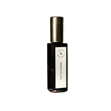 Perfume bottle labeled 'Sirene Allure' with a gold cap on a white background