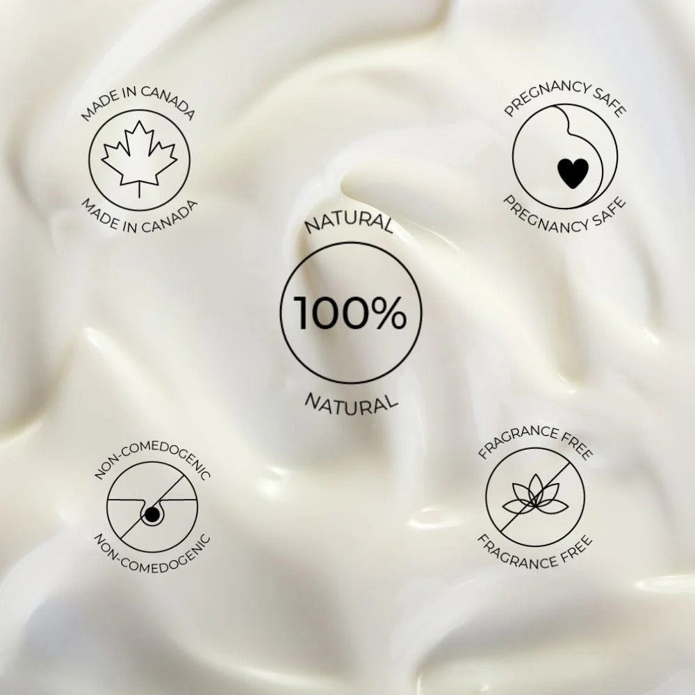 VO Beauty Niacinamide Water Cream – 100% natural, fragrance-free, non-comedogenic, pregnancy-safe, and made in Canada hydrating moisturizer.